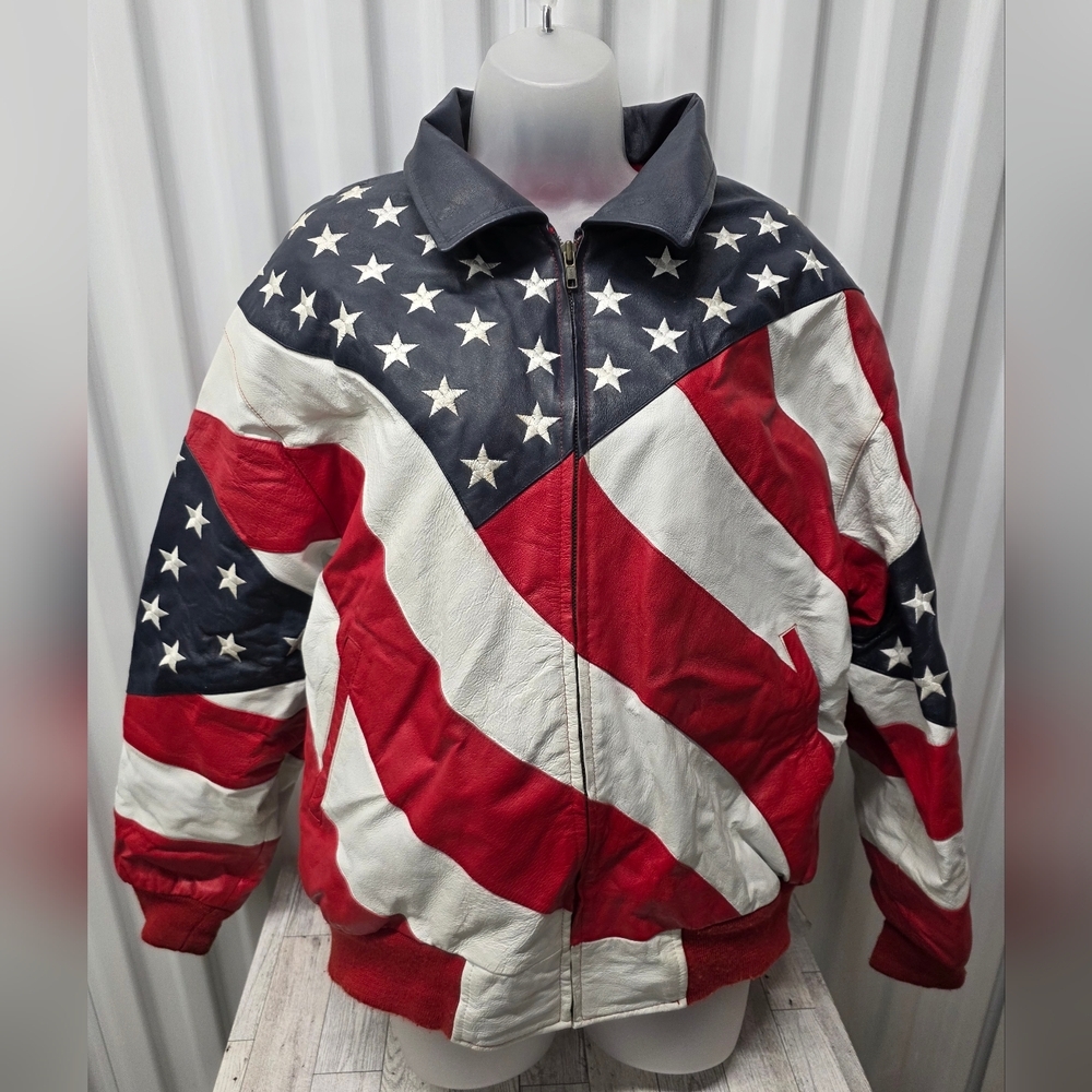 Vintage Michael Hoban Red and Black Leather Jacket